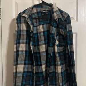 Zoo York Blue and Black Checkered Shirt